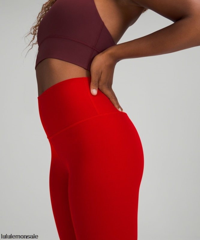 Lululemon Damen DELULU023 | Dunkelrot Align Hochhaushose 28